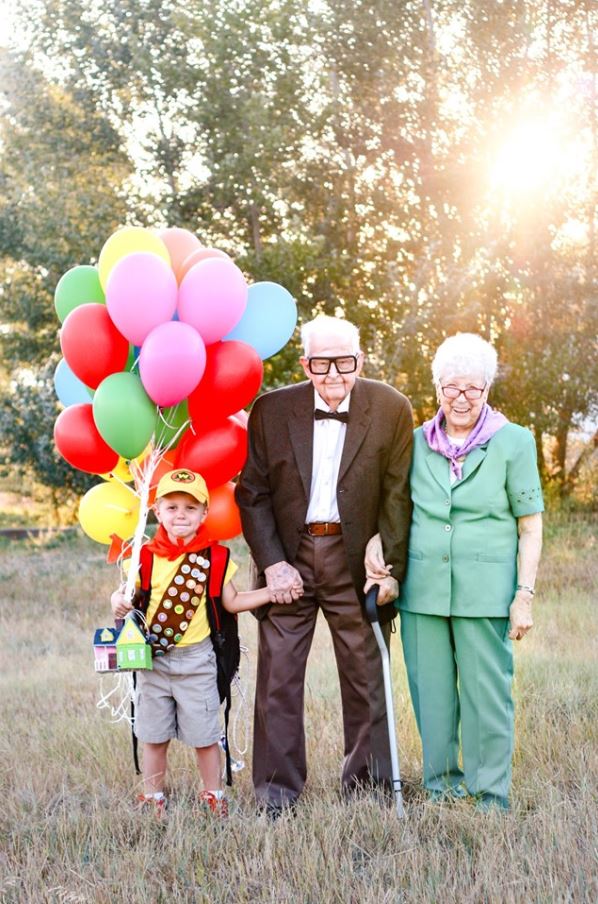 Magical "Up" photoshoot with 5-year-old & his great-grandparents was set up for the sweetest reason. Credit: Rachel Perman Photography