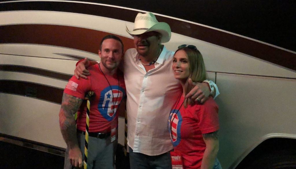 Toby Keith teams up with veteran nonprofit to give all-terrain wheelchair to marine who lost both his legs. Credit: The Independence Fund