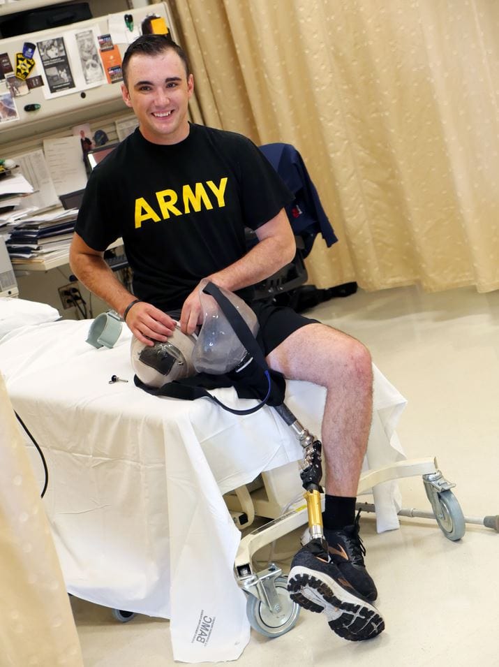 Hero Soldier amputates his own leg to save the lives of his crew after tank accident - "Either I step up or we all die". Source: Defense.gov - Credit Corey Toye, Army