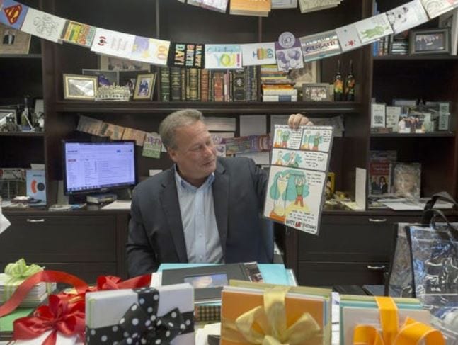 CEO takes the time each year to write birthday cards for all 9,200 employees to promote gratitude. 