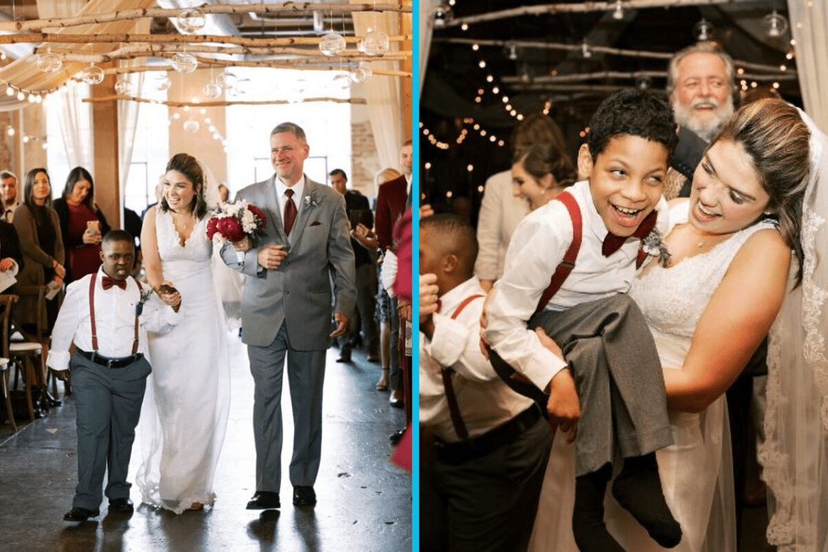Teacher who was deeply impacted by three of her special needs students invited them to be in her wedding.