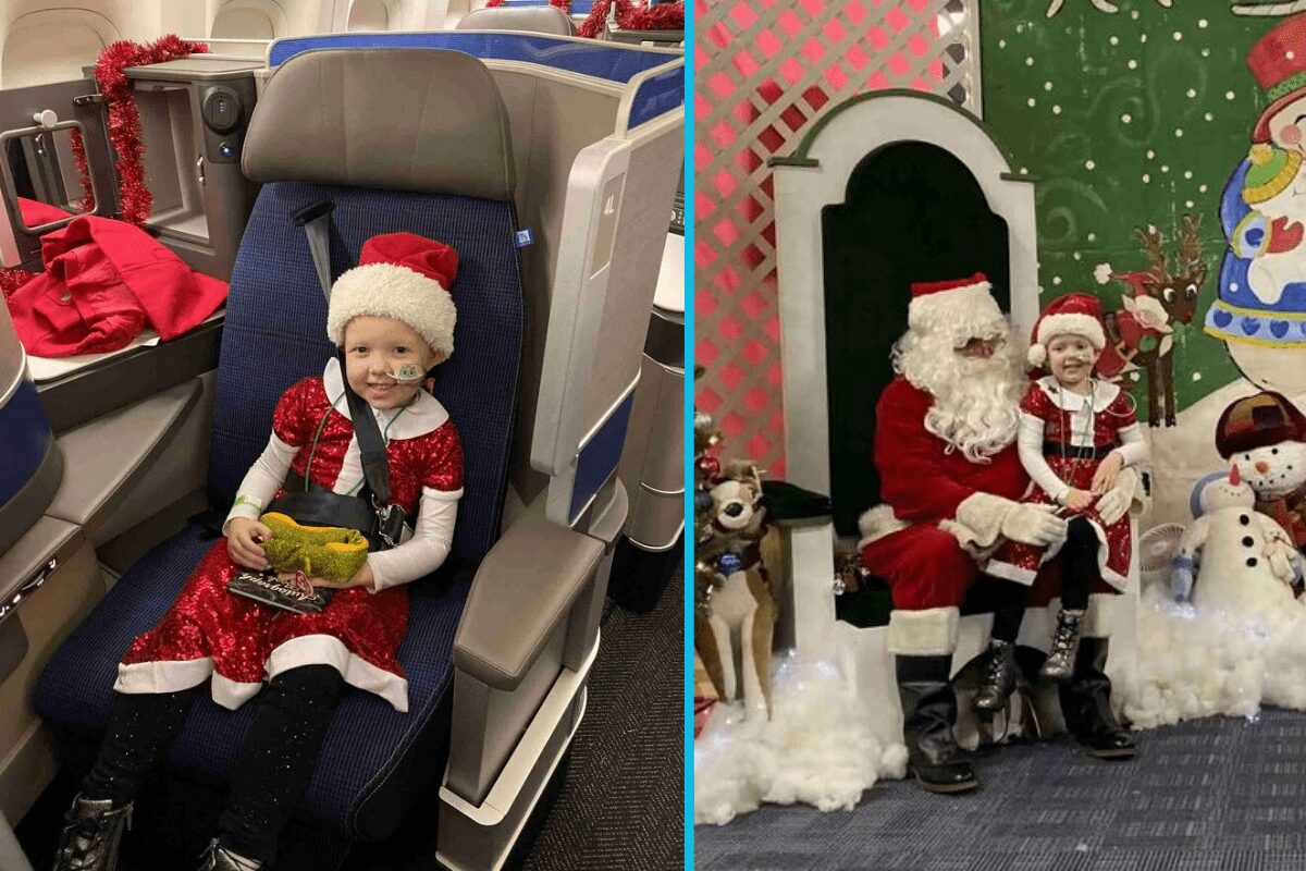 United Airlines sends over 100 terminally ill children on a special dream trip to the North Pole for the holidays.
