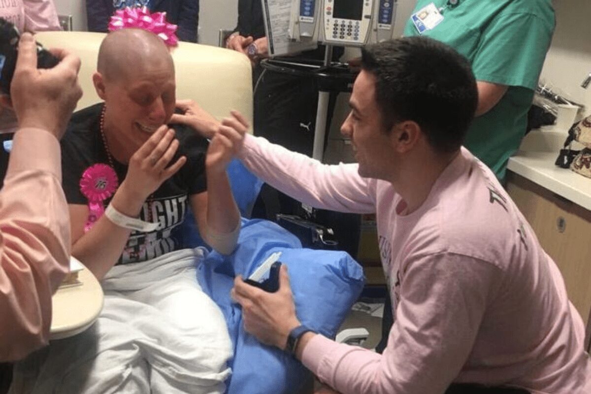 She gave him an ‘out’ after her cancer diagnosis - he responded by seeing her through treatment and proposing.