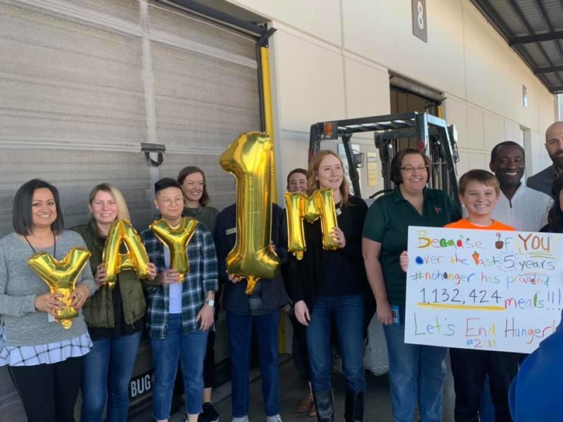 A 12-year-old raised enough money over a 5-year period to provide 1 million meals to Central Texas Food Bank.