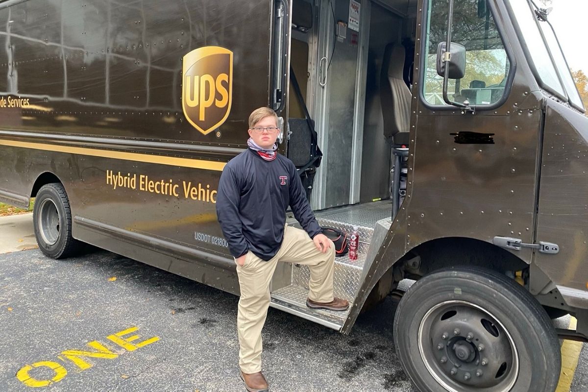 21-year-old man with Down syndrome lands dream job at UPS.
