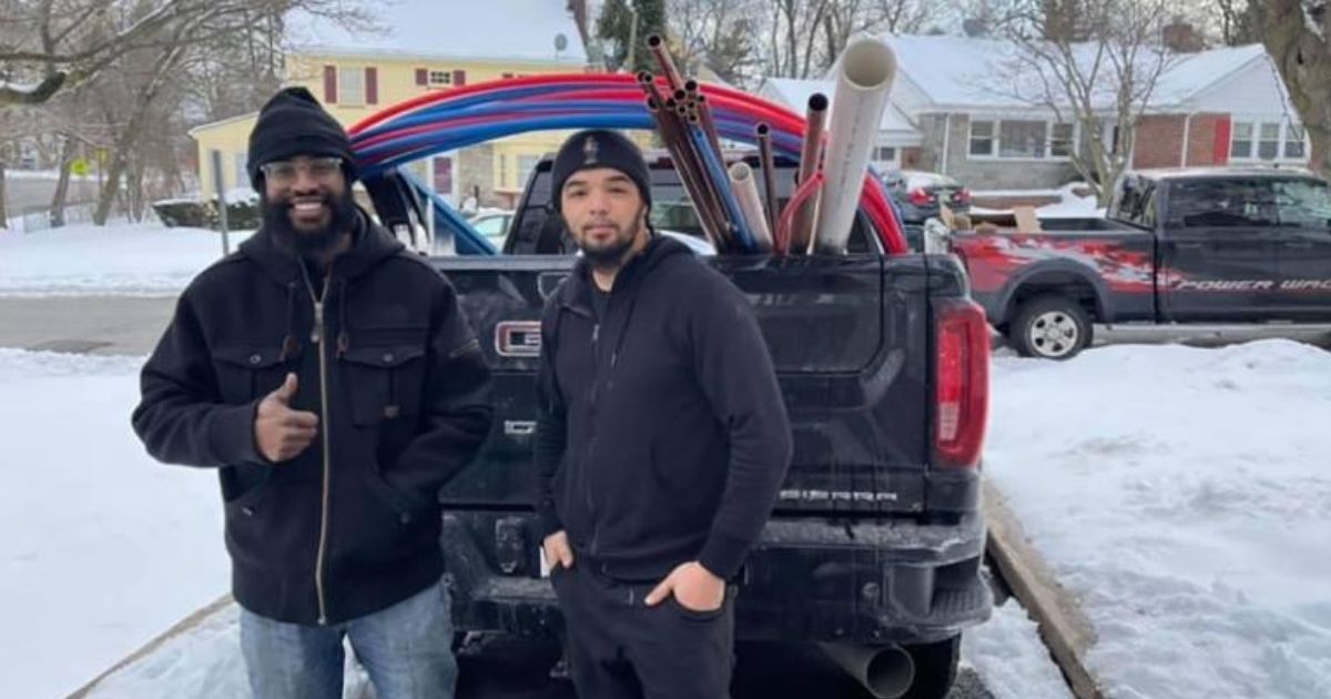 A New Jersey plumber drove to Texas with his family to fix burst pipes and damage from winter storm.