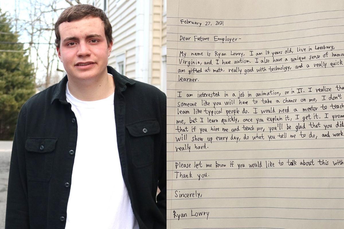 20-year-old with autism writes heartwarming cover letter to his future employer – ‘take a chance on me’