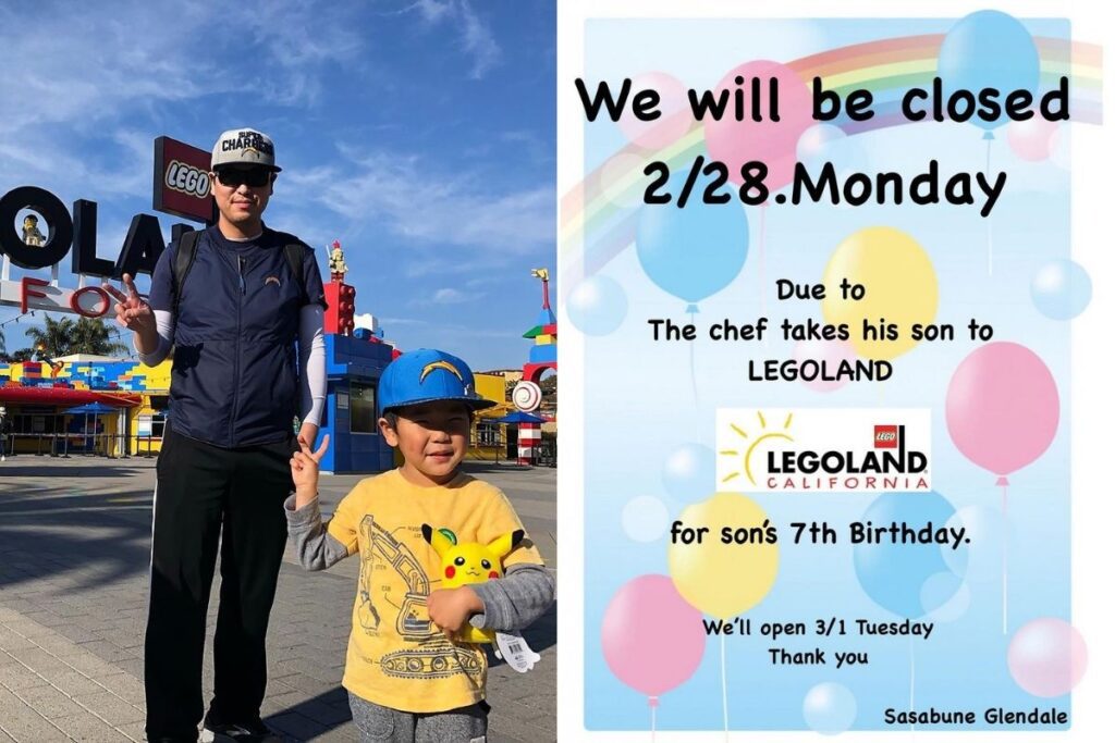 Chef goes viral for closing his restaurant to take his son to Legoland for his birthday