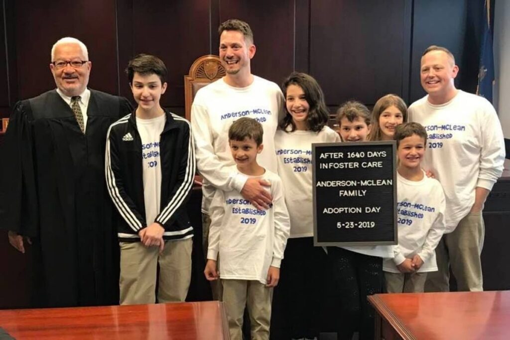Two dads adopt 6 siblings who spent 5 years in foster care just so they could stay together