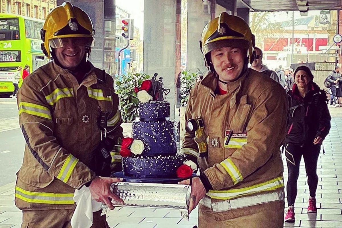 Firefighters rescue wedding cake after venue catches fire in couple’s 3rd failed wedding attempt