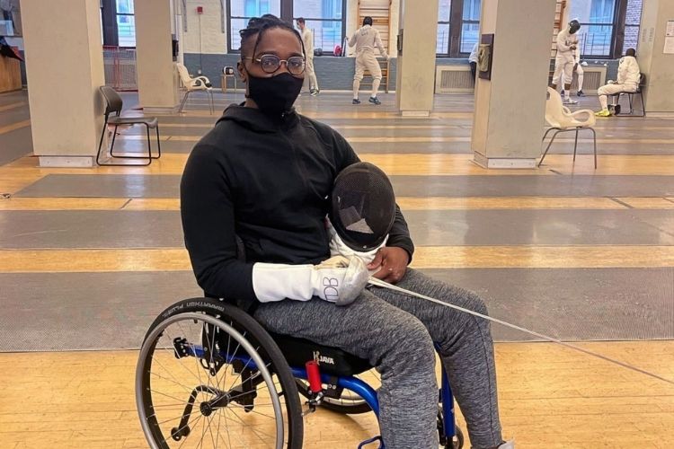 Cory Moses tries fencing after getting injured.