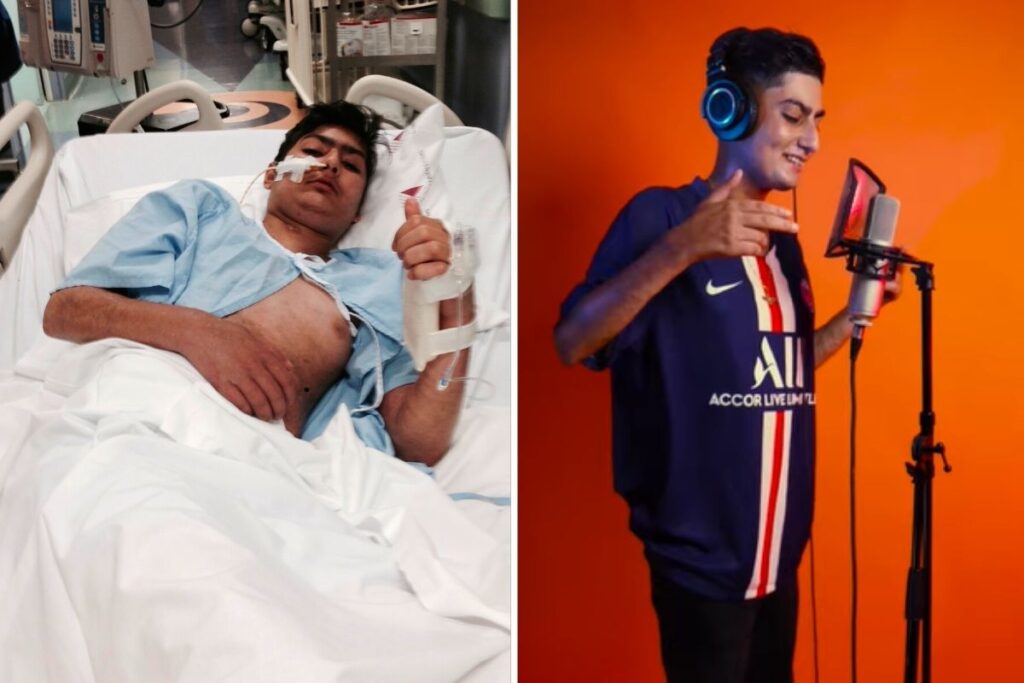 Man given 6 months to live beats cancer three times by making music about his battle to stay alive.